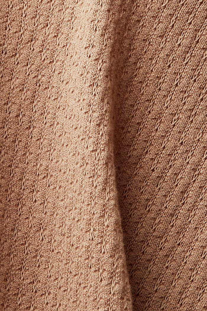 網眼針織POLO衫，夾絲混紡面料, 淺灰褐色, detail-asia image number 5