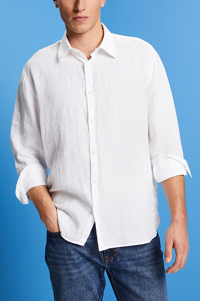 Linen shirt, WHITE, detail-asia image number 0