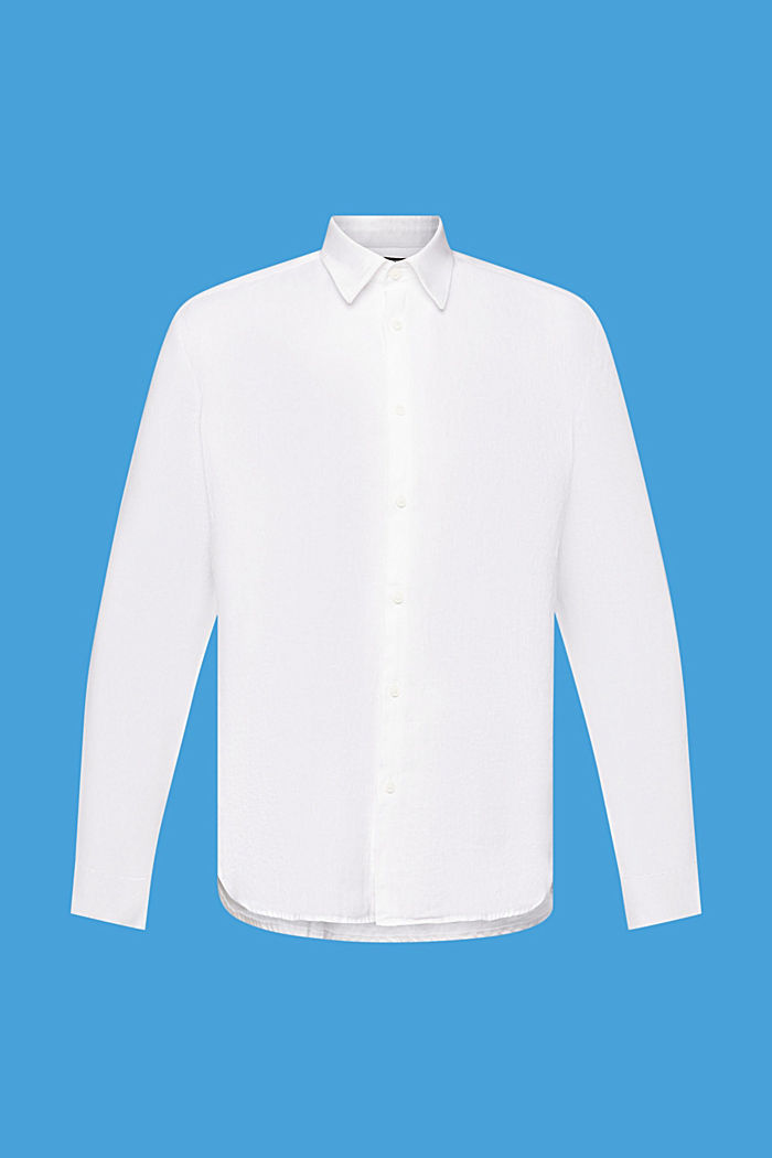 ‌亞麻男裝恤衫, 白色, detail-asia image number 6
