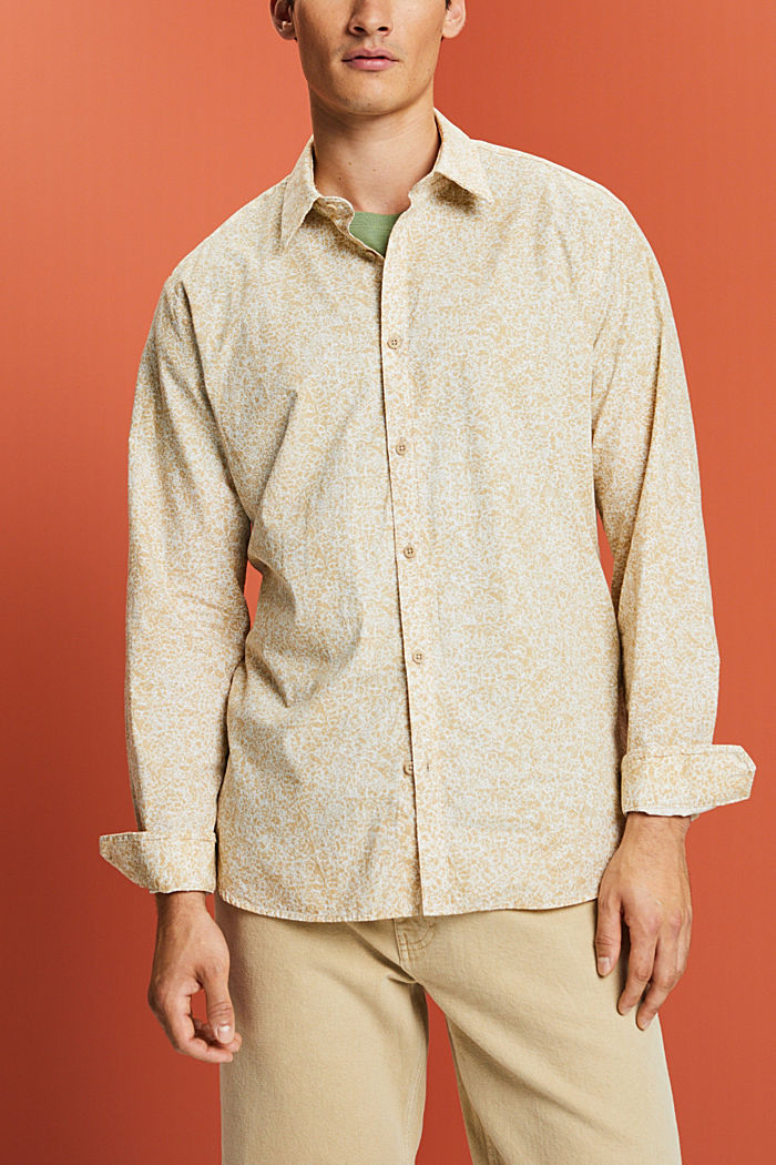 Patterned shirt, 100% cotton, SAND, detail-asia image number 0