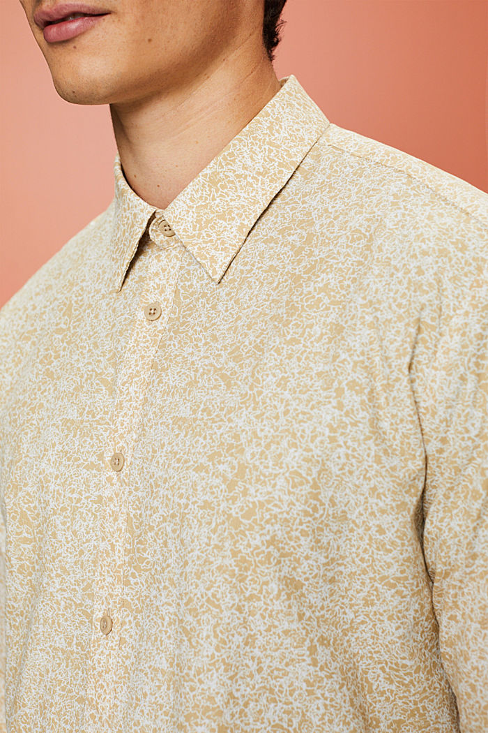Patterned shirt, 100% cotton, SAND, detail-asia image number 2