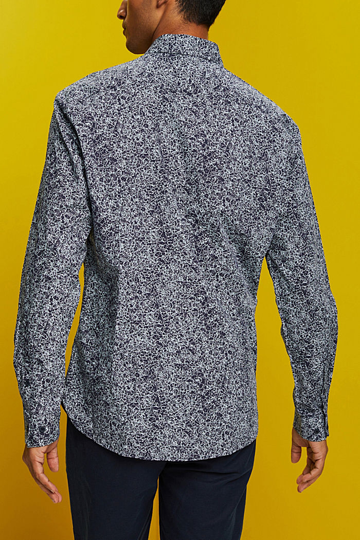 Patterned shirt, 100% cotton, NAVY, detail-asia image number 3