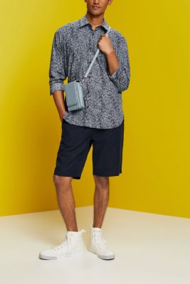 Patterned shirt, 100% cotton, NAVY, detail-asia image number 1