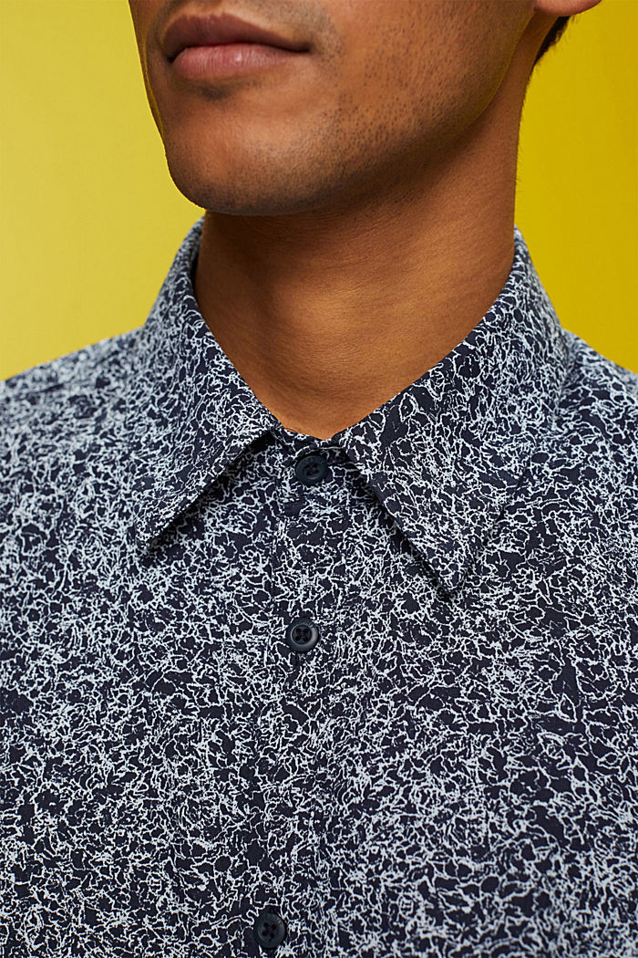 Patterned shirt, 100% cotton, NAVY, detail-asia image number 2
