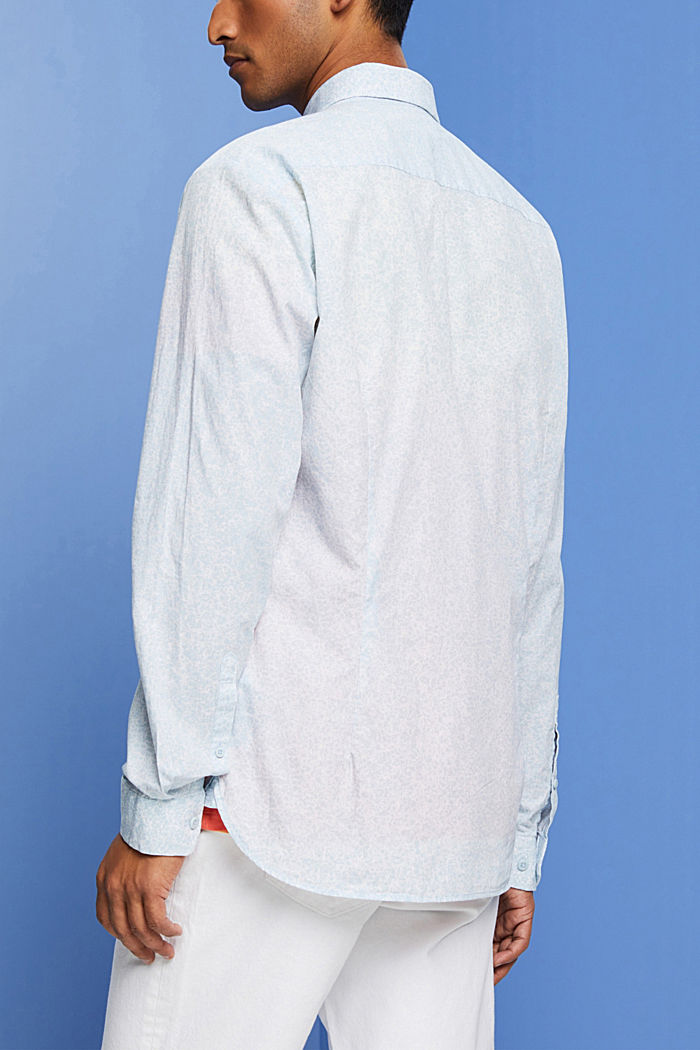 Patterned shirt, 100% cotton, LIGHT BLUE LAVENDER, detail-asia image number 3