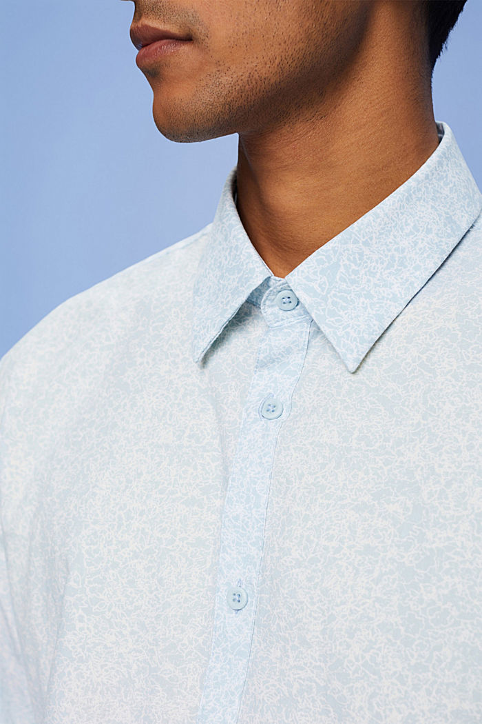 Patterned shirt, 100% cotton, LIGHT BLUE LAVENDER, detail-asia image number 2
