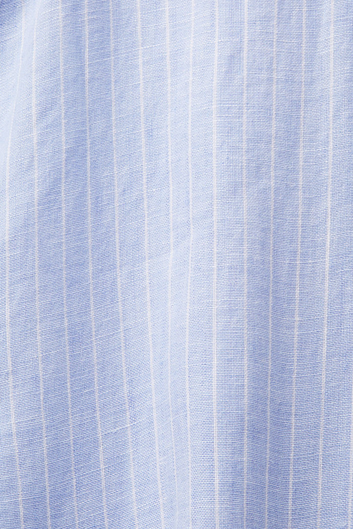 純亞麻條紋恤衫, 淺藍色, detail-asia image number 4