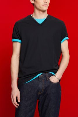 V-neck T-shirt, pima cotton