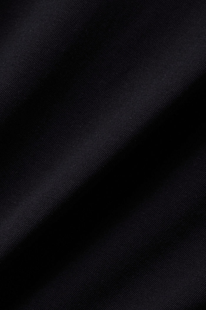 V-neck T-shirt, pima cotton, BLACK, detail-asia image number 4