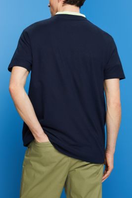 Cotton-linen blended T-shirt, NAVY, detail-asia image number 3