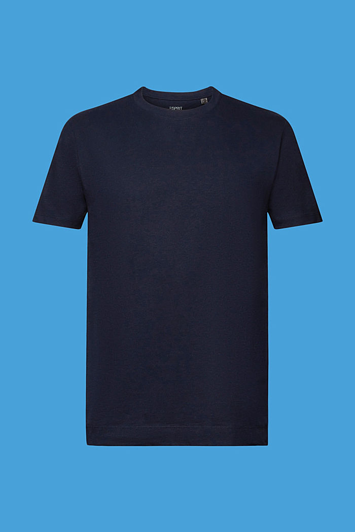 Cotton-linen blended T-shirt, NAVY, detail-asia image number 6