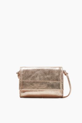 Esprit - Metallic-look leather shoulder bag at our Online Shop