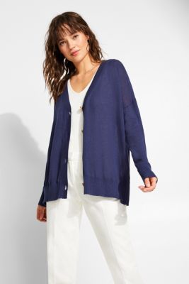 Esprit Made of blended linen Delicately knit cardigan at our Online Shop