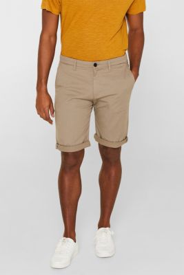 Esprit - Textured shorts made of stretch cotton at our Online Shop