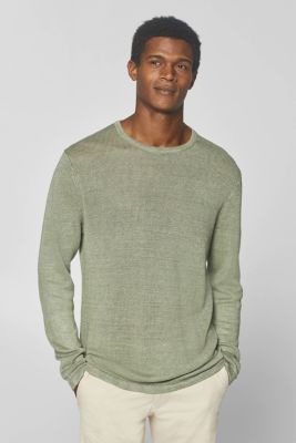Esprit - 100% linen: jumper made of melange knit fabric at our Online Shop