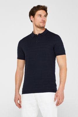Esprit - Linen blend: polo shirt made of lightweight knit fabric at our ...