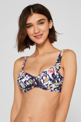 Esprit Unpadded underwire bikini top with a floral print at our Online Shop