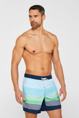 Esprit - Swim shorts with stripes and block stripes at our Online Shop