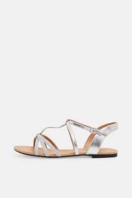 Esprit - Sandals with glitter, in faux leather at our Online Shop