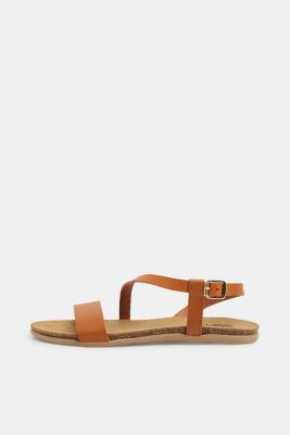 Esprit - Sandals in in a clean design, made of leather at our Online Shop