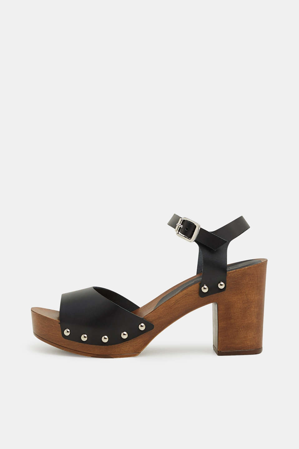 Esprit - Clog sandal in leather at our Online Shop