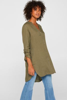 Esprit Lange TunikaBluse aus 100 Leinen im Online Shop kaufen