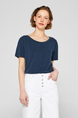 Esprit - Top with a cut-out at the back and draped effect at our Online ...