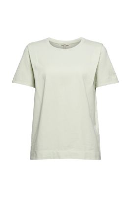 EDC T-shirt à détails plissés, coton biologique