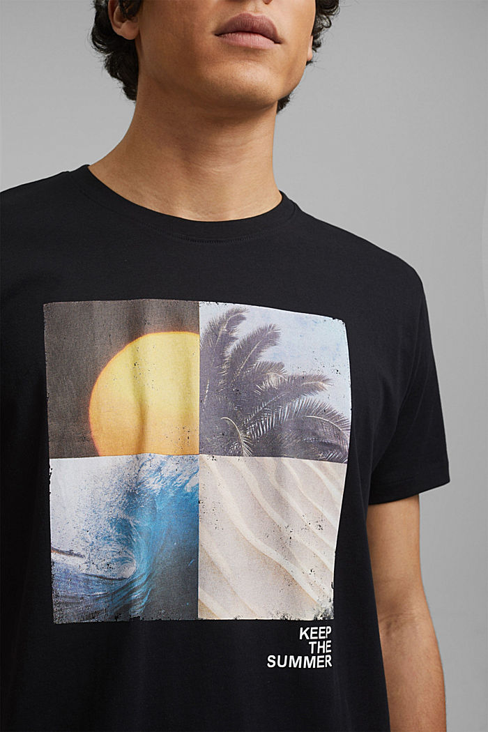 Shirt met print, van 100% organic cotton, BLACK, detail image number 1