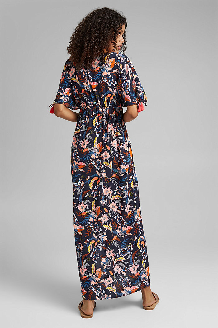 Plażowa sukienka maxi z LENZING™ ECOVERO™, NAVY, detail image number 1