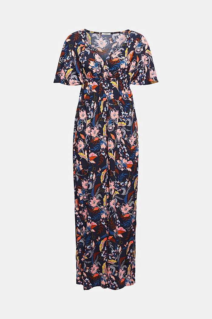 Plażowa sukienka maxi z LENZING™ ECOVERO™, NAVY, detail image number 3