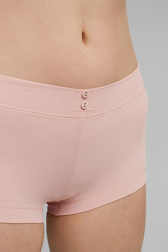 In materiale riciclato: shorts a coste sottili, LIGHT PINK, detail image number 1
