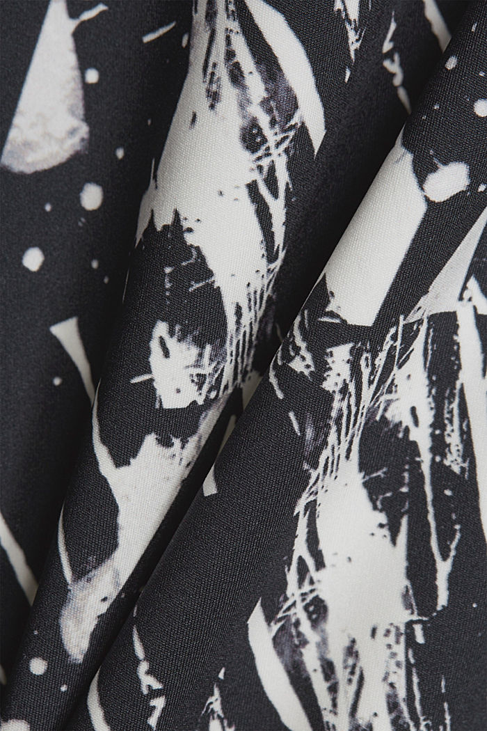 Long sleeve rash shirt with a print and mesh, BLACK, detail image number 4