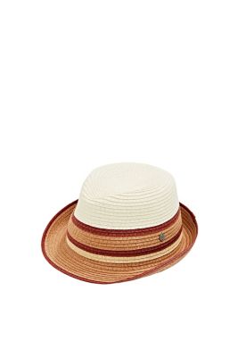 EDC Chapeau trilby rayé en raphia de papier