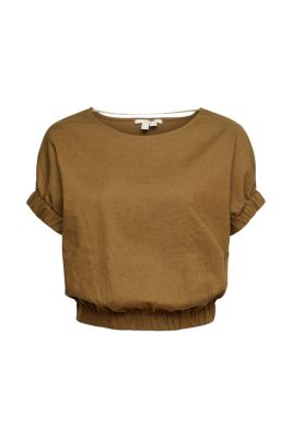 EDC En lin mélangé : le t-shirt à élastique