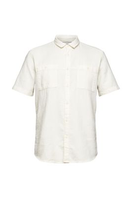 EDC Chemise à manches courtes en mélange de matières