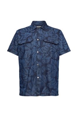 EDC Chemise au look denim à motif