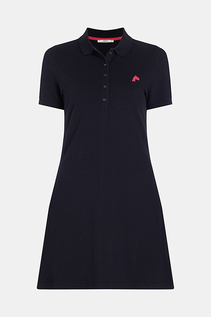 Dolphin Tennis Club Classic Polo Dress, BLACK, detail-asia image number 4