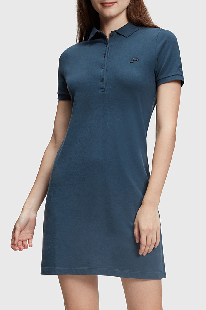 Dolphin Tennis Club Classic Polo Dress, NAVY, detail-asia image number 0