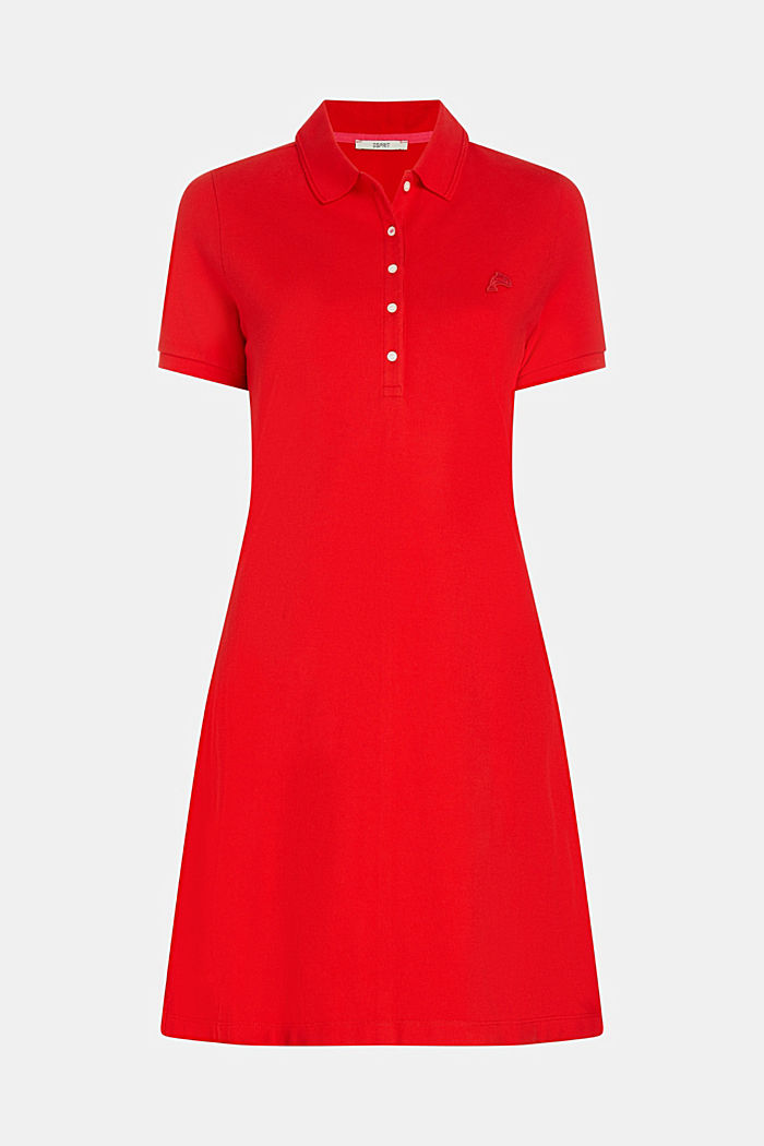 Dolphin Tennis Club Classic Polo Dress, RED, detail-asia image number 4