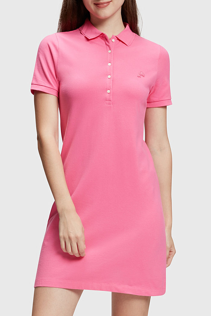 Dolphin Tennis Club Classic Polo Dress, PINK, overview-asia
