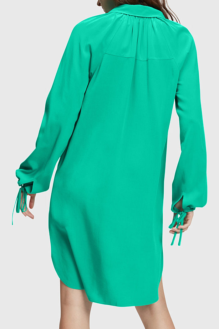 RAYON SILK TIE NECK DRESS, GREEN 2, detail-asia image number 1
