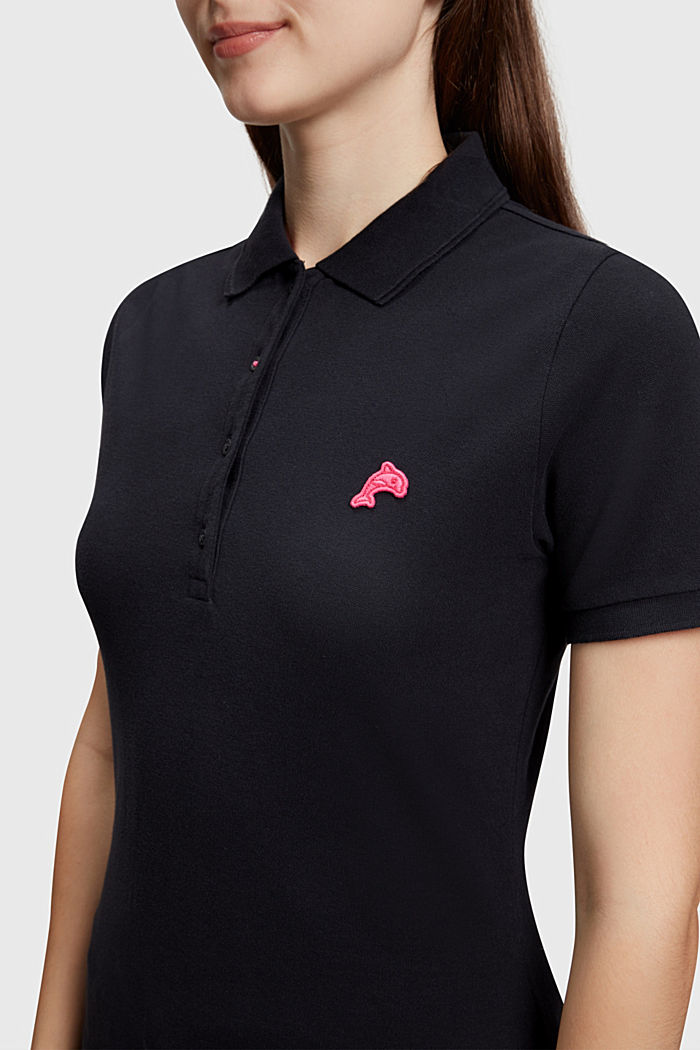 Dolphin Tennis Club Classic Polo, BLACK, detail-asia image number 2