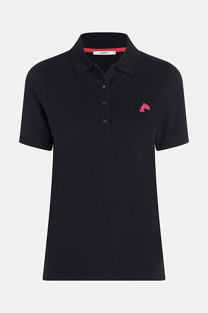 Dolphin Tennis Club Classic Polo, BLACK, detail-asia image number 4