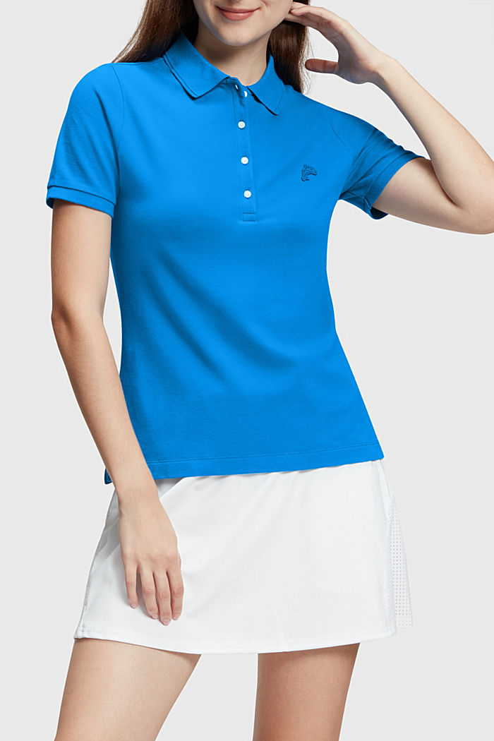 Dolphin Tennis Club Classic Polo, BLUE, detail-asia image number 0