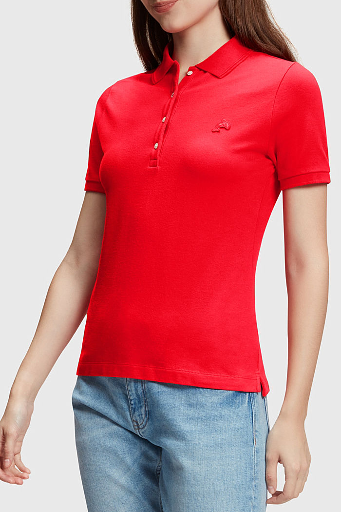 Dolphin Tennis Club 經典 Polo 衫, RED, detail-asia image number 0