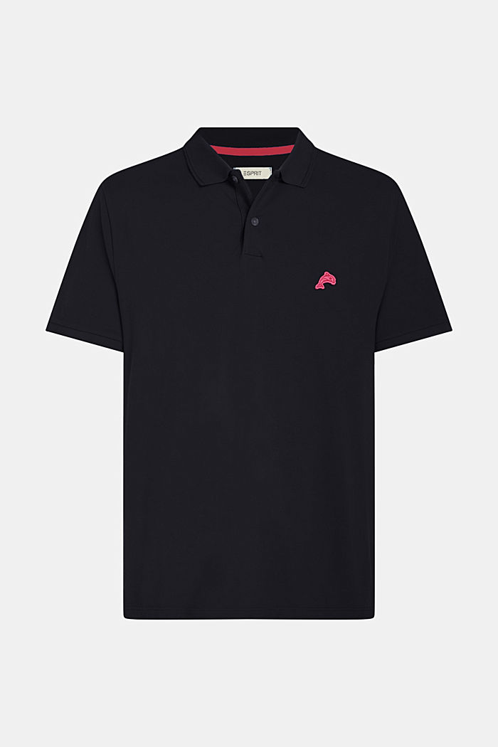 Dolphin Tennis Club  클래식 폴로, BLACK, detail-asia image number 4