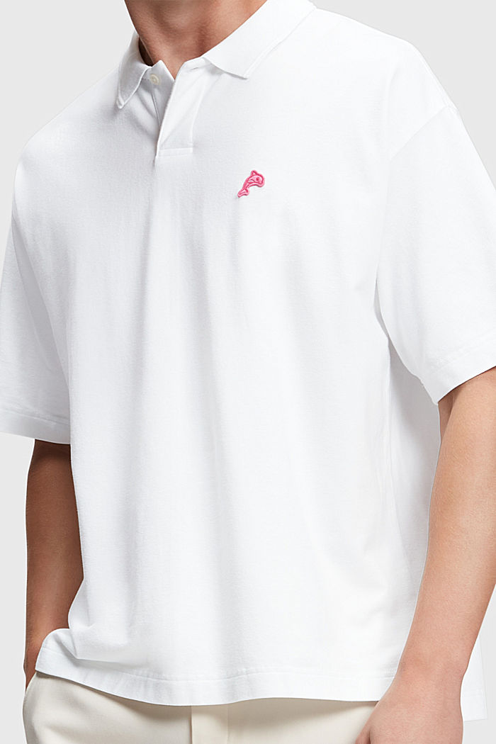 Dolphin Tennis Club Relaxed Polo, WHITE, detail-asia image number 2