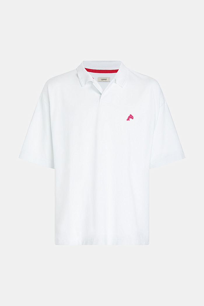 Dolphin Tennis Club Relaxed Polo, WHITE, detail-asia image number 4