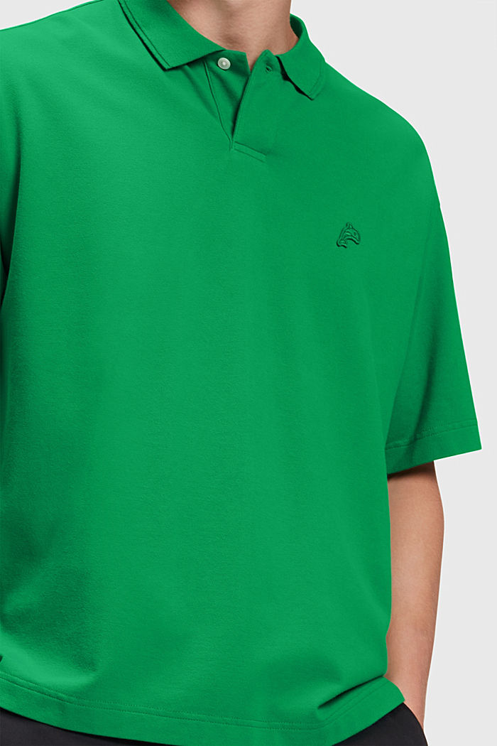 Dolphin Tennis Club 鬆身 Polo 衫, GREEN, detail-asia image number 2
